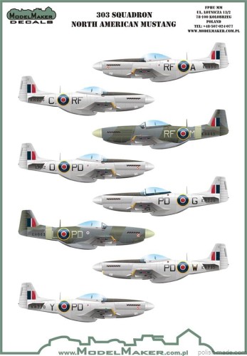 MD32102 303 SQD. NORTH AMERICAN MUSTANG