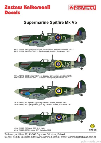 32019 Spitfire Mk Vb polskie dyw. 41-43
