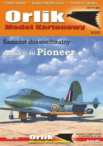 Gloster G.40 PIONIER - 021 -1/33