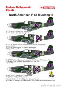 72021 P-51 Mustang III - 315 dyw. RAF (polski)