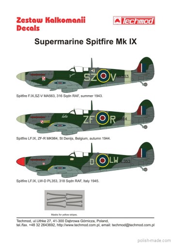 32048 Spitfire Mk. IX - dyw.  polskie