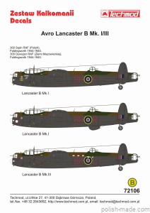 72106  Avro Lancaster B Mk. I/III - 300 Dyw. RAF