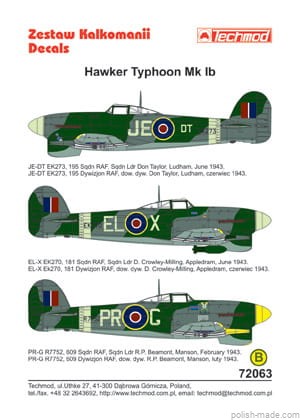72063 Hawker Typhoon Mk.Ib - 43'