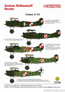72104 Fokker D VII - Polska 1920-21