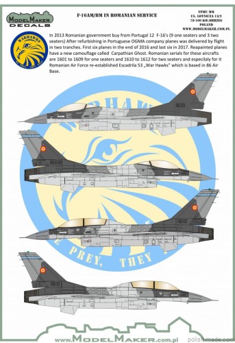 D48097 F-16AM/BM ROMANIAN SERVICE