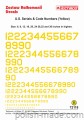 72118 numery kodowe i seryjne lot.amer. - żółte