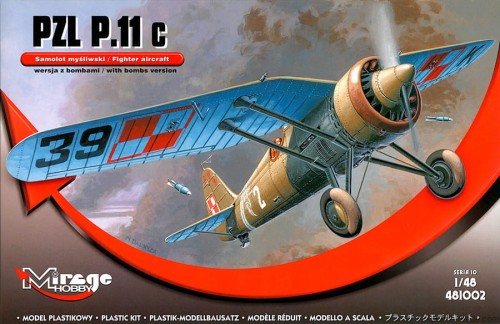  PZL P.11c myśliwski - wer. z bombami - 1/48