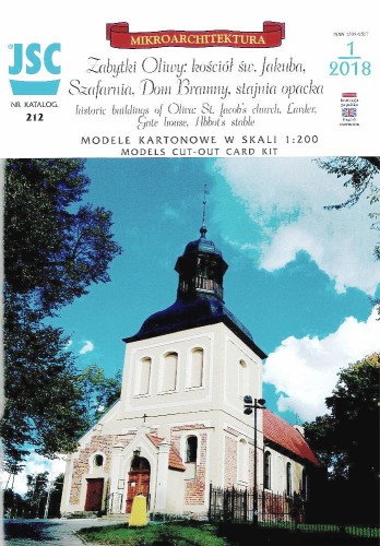JSC-212 - Zabytki Oliwy: kościół św. Jakuba, Szafarnia, Dom Bramny, stajnia opacka - 1/200