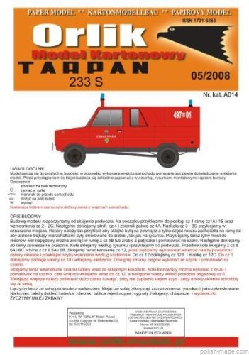 TARPAN 233 S Straż - A014- 1/43