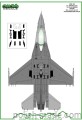 CV48001 F-16 A/B/C/D Winylowe płyty wzmacniające