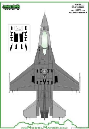 CV48001 F-16 A/B/C/D Winylowe płyty wzmacniające