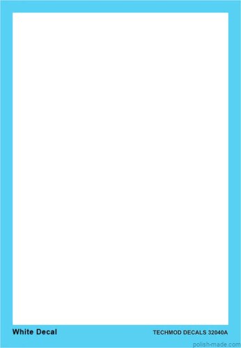 32040 Biała kalkomania 180x260mm