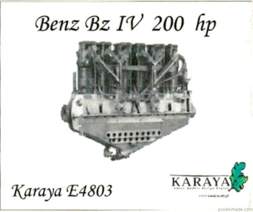Benz Bz IV 200 hp silnik - 1/48