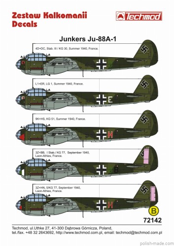 72142 JUNKERS Ju-88A-1 - 1940