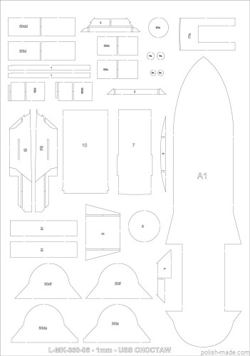 MK-L-350-06 - USS 'CHOCTAW'  wręgi - 1/350