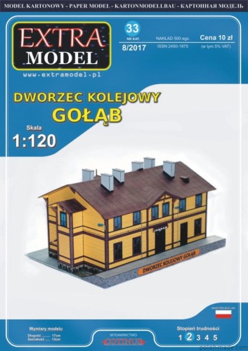 EX033 - 8/2017 - Dworzec kolejowy GOŁĄB - 1/120 (TT)