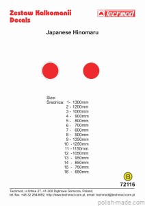 72116 ozn. japońskie 'HINOMARU'