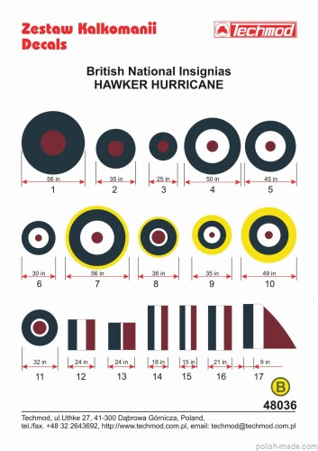 48036 Ozn.Brytyjskie - Hawker Hurricane 1940-45