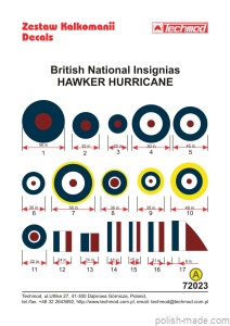 72023 Ozn. Brytyjskie - Hawker Hurricane 1940-45