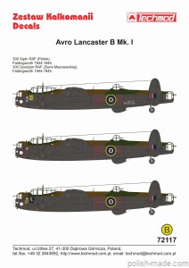 72117 Avro Lancaster B Mk. I - 300 Dyw. RAF