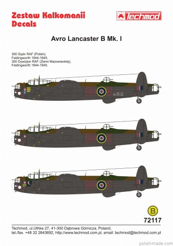 72117 Avro Lancaster B Mk. I - 300 Dyw. RAF