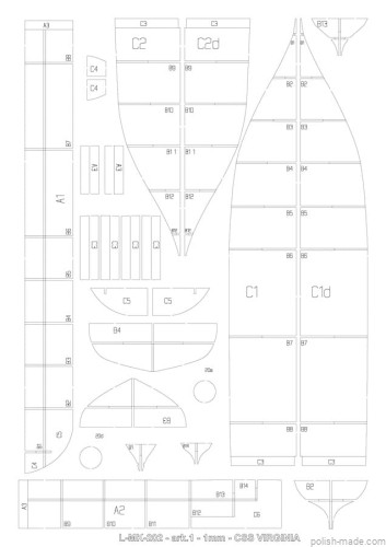 MK-L-202 - CSS VIRGINA wręgi - 1/200