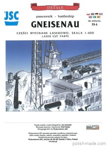 JSC-072-L GNEISENAU 38/45 cz.laser - 1/400