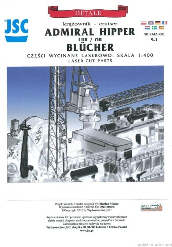 JSC-005-L  ADMIRAL HIPPER cz.laser - 1/400