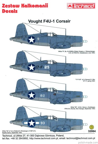 32064 Vought F4U-1 Corsair - 1943