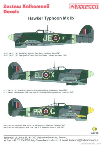 24016 Hawker Typhoon Mk. IB - 1943