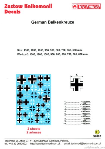 32067 Niemiecki Balkenkreuze