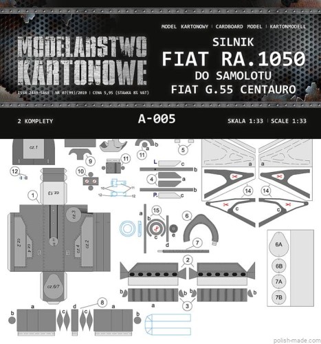 MK-A-005 - Fiat RA.1050 silnik do G.55 - 1/33
