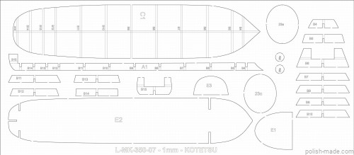 MK-L-350-07 - KOTETSU 1869  wręgi - 1/350