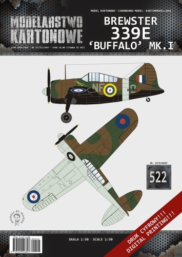 MK-522 - Brewster 339E 'BUFFALO' Mk.I - 1/50 model kartonowy
