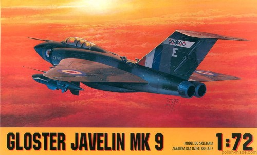 Gloster JAVELIN Mk.9 myśliwski - 1/72