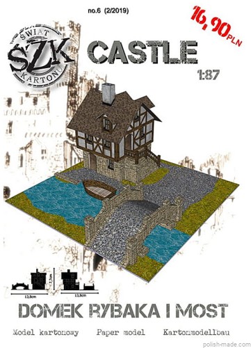 CASTLE - Domek rybaka i most - C06 - 1/87(H0)