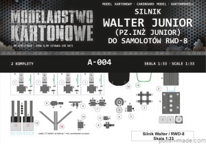 MK-A-004 - silnik WALTER JUNIOR do RWD-8 - 1/33