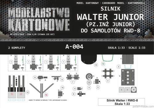 MK-A-004 - silnik WALTER JUNIOR do RWD-8 - 1/33