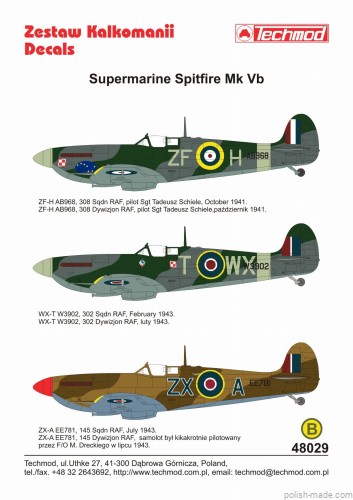 48029 Spitfire Mk VB - pol. dywizjony 41-43