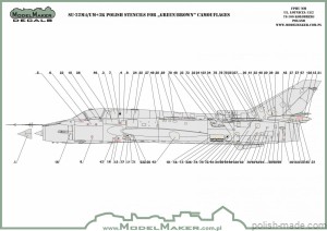 D72083 Su-22M4/UM-3k Polish stencils