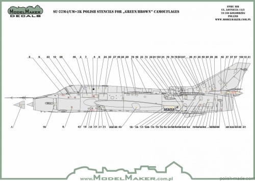 D72083 Su-22M4/UM-3k Polish stencils