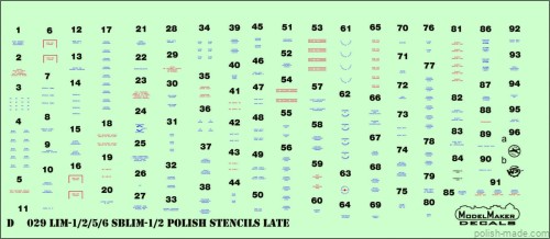 D48029 LiM-1/2/5/6/SBLim-1/2 Polish stencils late