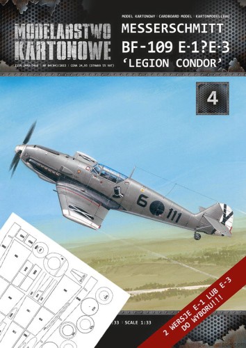 MK-1004 - Bf-109 E-1?E-3 'Legion Condor' + wręgi - 1/33