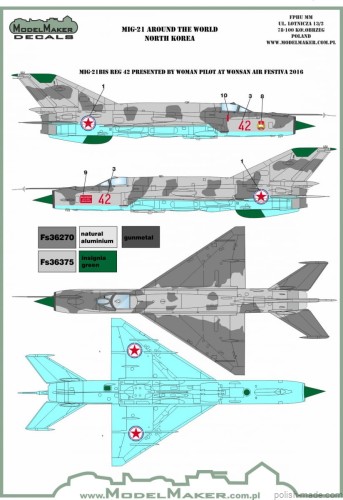 D48107 MiG-21 Around The World - North Korea
