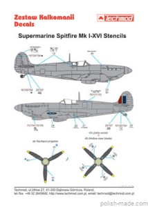 32059 Spitfire Mk.I-XVI napisy ekspl.