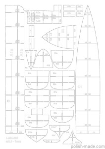 MK-L-205 - L.S.N.S. 'Governor Moore'  wręgi - 1/200