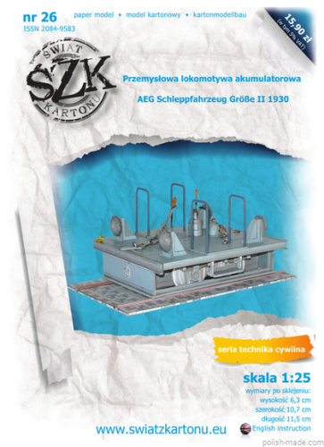 AEG Schleppfahrzeug Groshe II 1930 akumul. lokomotywa przemysł.  - 026 - 1/25