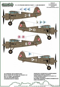 D48121 PZL P.11 in POLISH SERVICE part 1 - 1 AIR REGIMENT