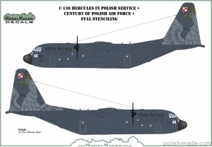 D72111 C-130 Hercules in Polish service + Century of Polish Air Force + full stenciling