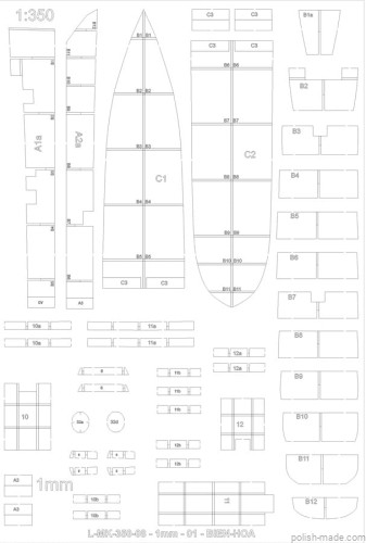 MK-L-350-08 -  LE BIEN-HOA 1887 wręgi - 1/350